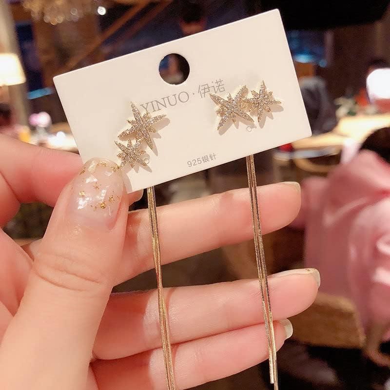 Star Chain Drop Earrings