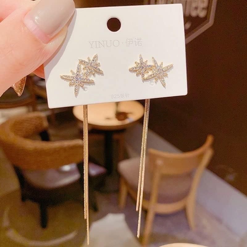 Star Chain Drop Earrings