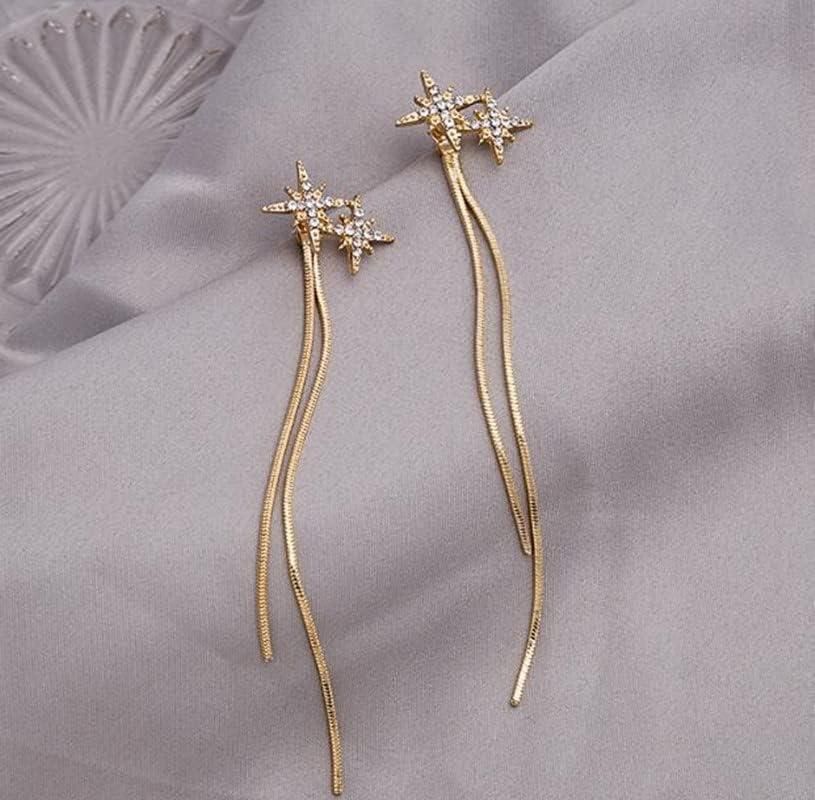 Star Chain Drop Earrings